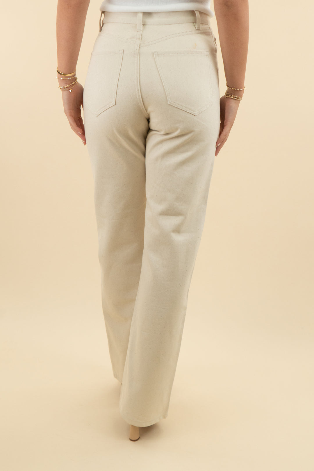 deveaux cream wide leg pants (4; retail $450)