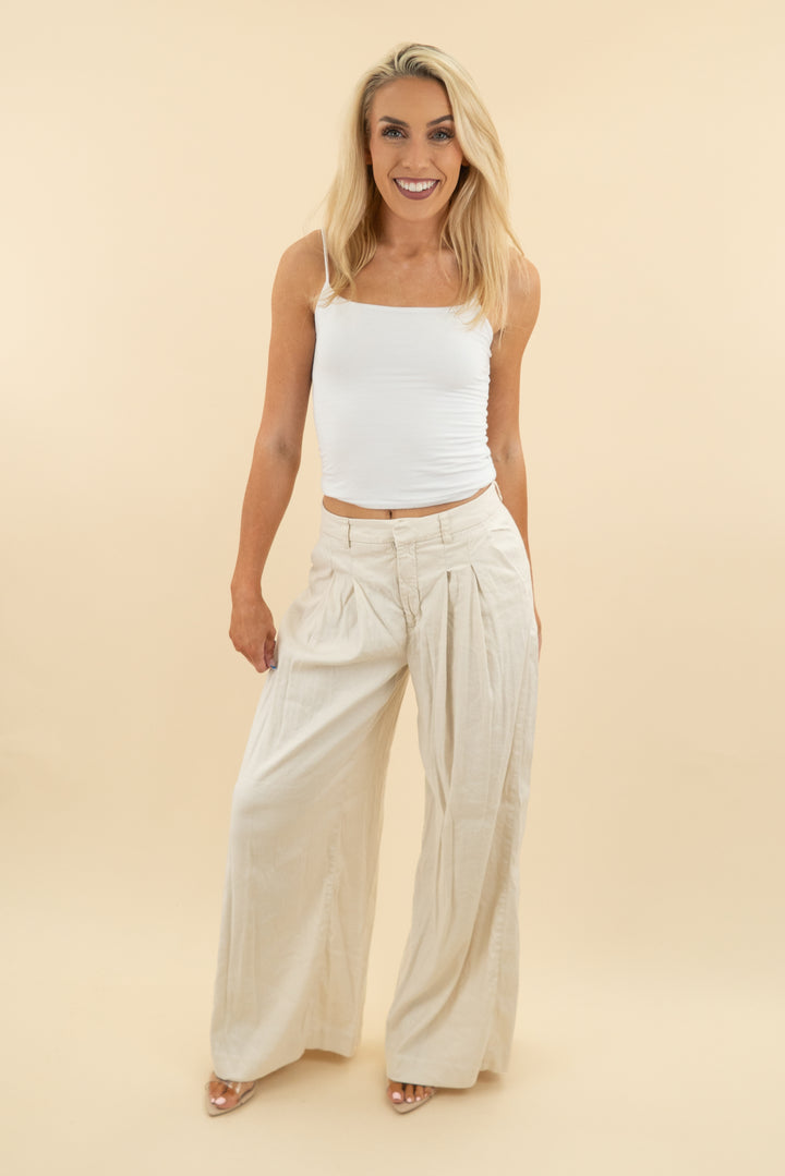 maeve by anthropologie beige flared trousers (4; retail $158)