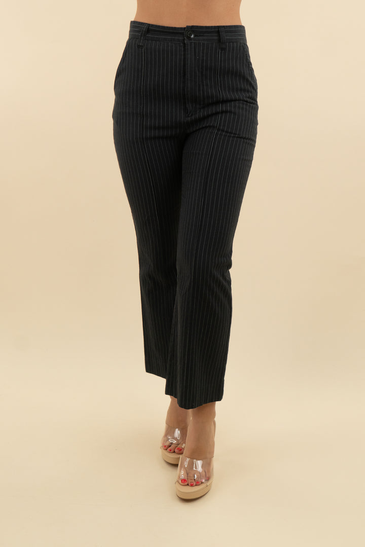 The Great Black Pinstripe Pants (26; retail $395)