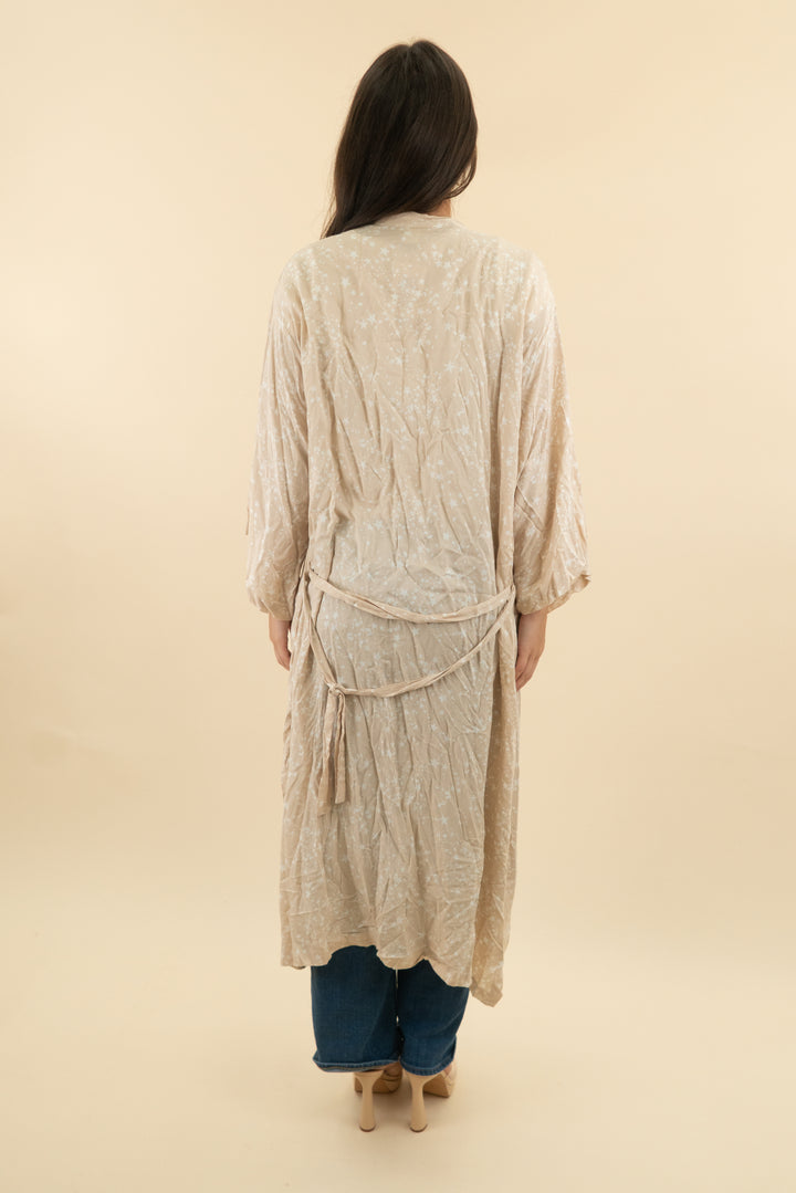 stillwater light tan star print kimono (1; retail $75)