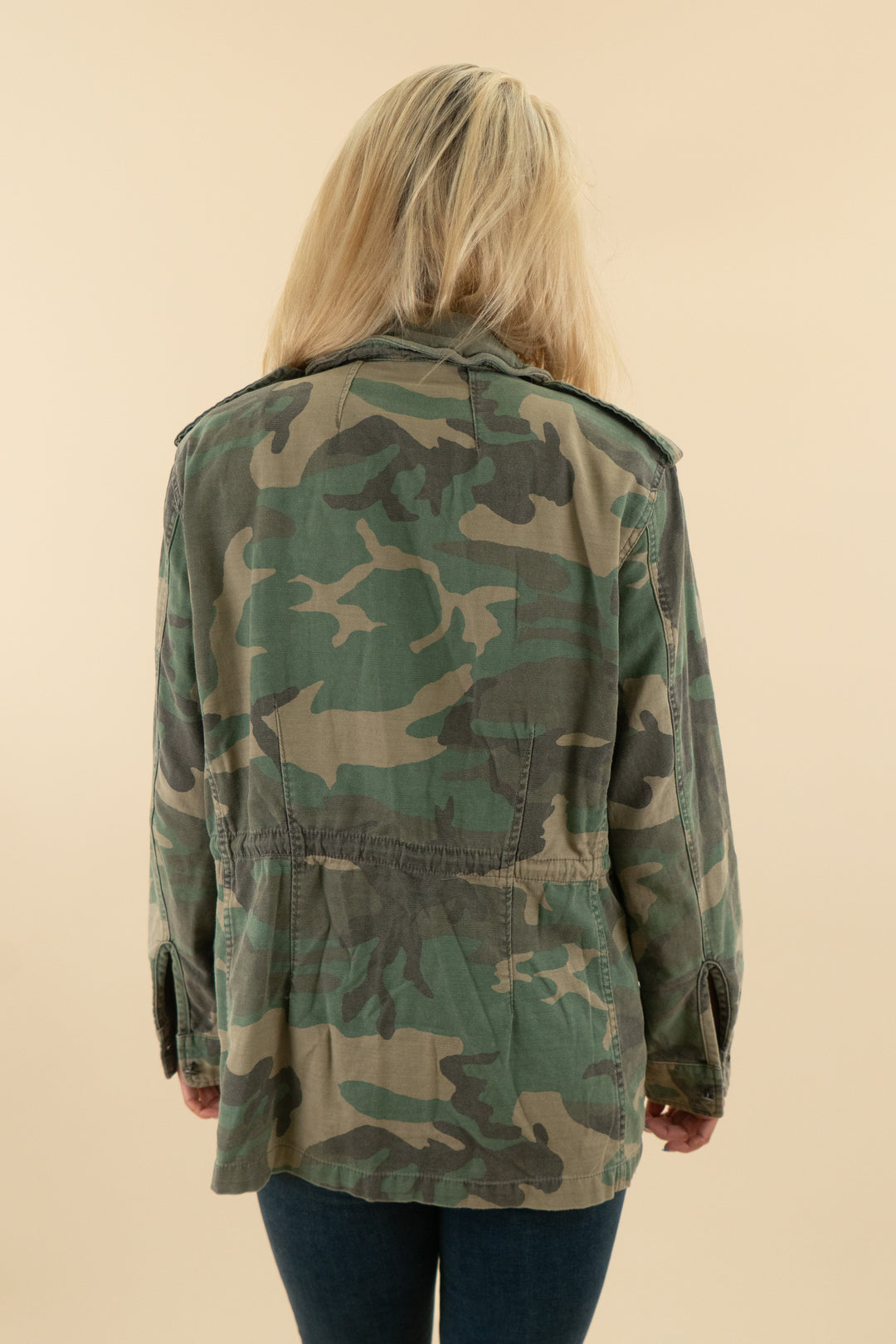 13. free people camo print cargo jacket (s; retail $158)