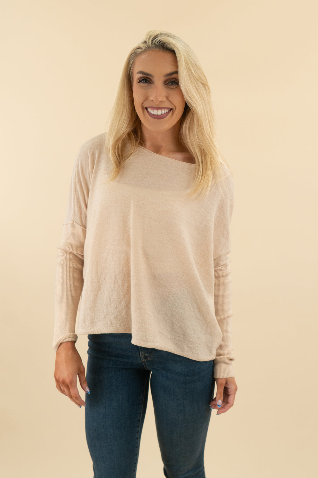 Pilcro Soft Apricot Wool Sweater (s: retail $128)
