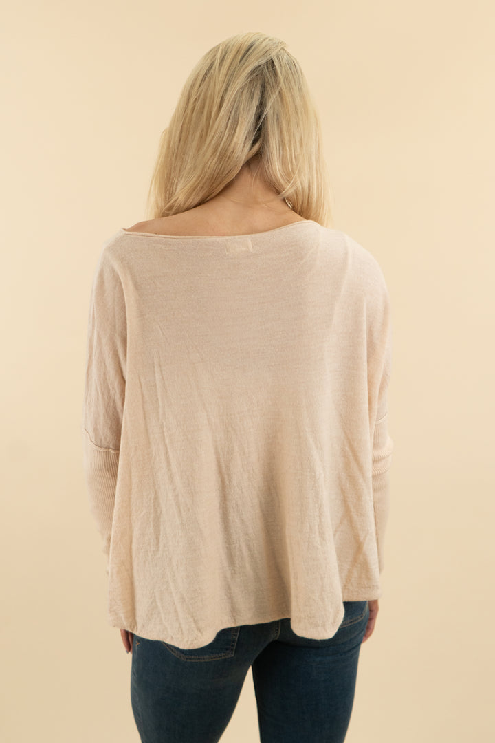 Pilcro Soft Apricot Wool Sweater (s: retail $128)