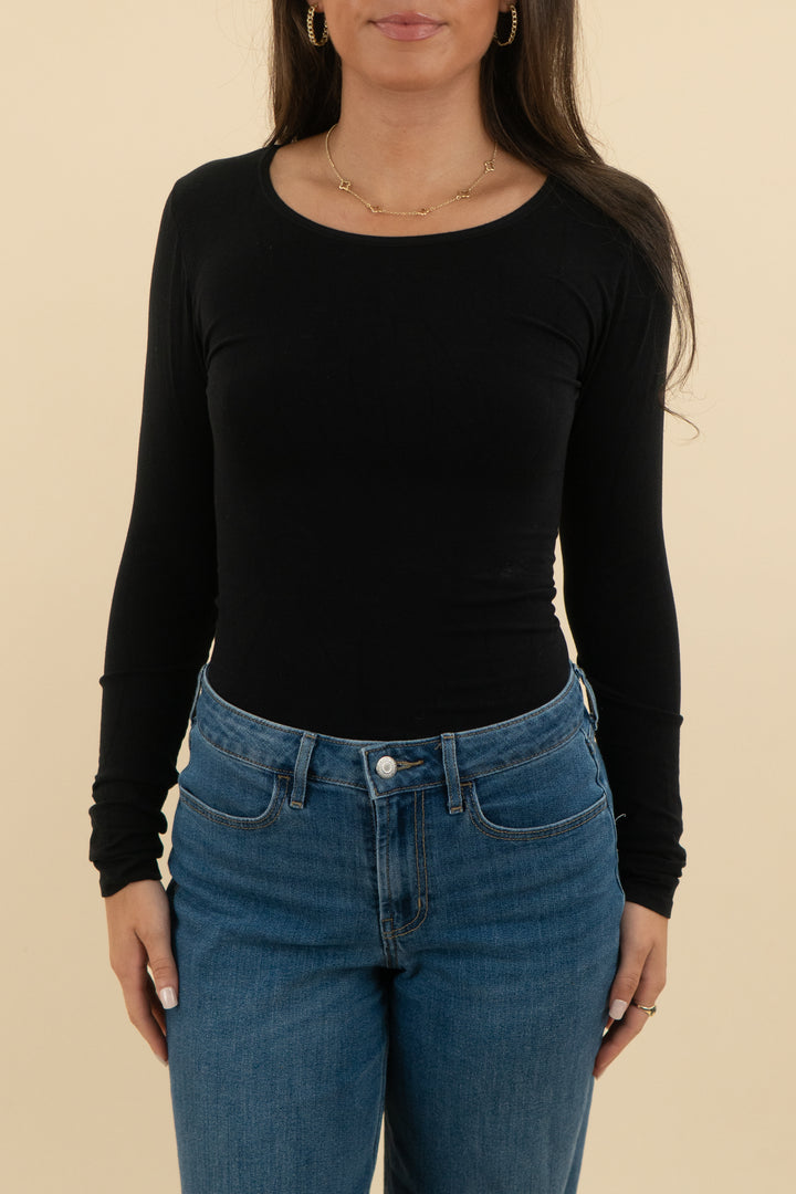 black long sleeve bodysuit (s; retail $30)