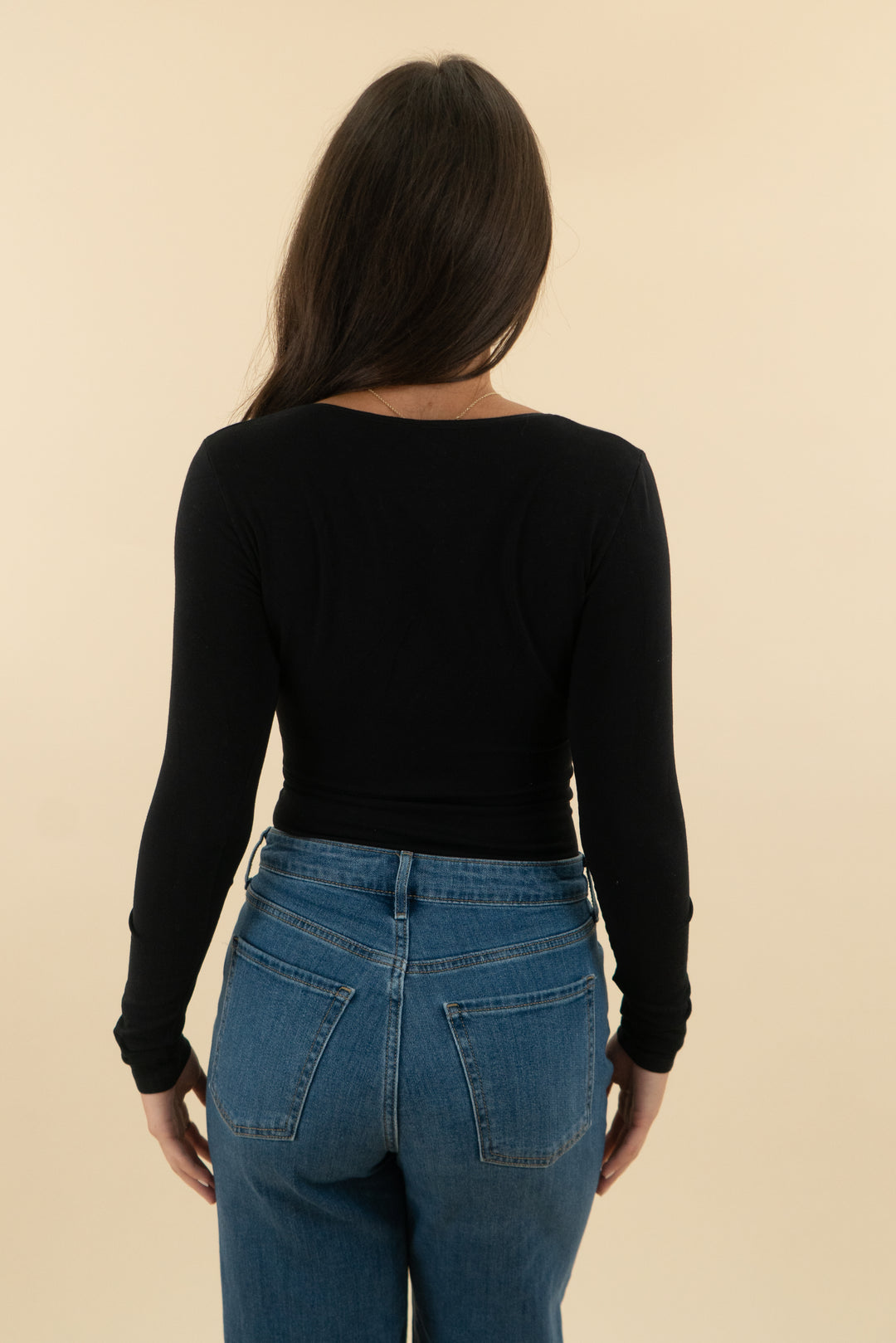 black long sleeve bodysuit (s; retail $30)