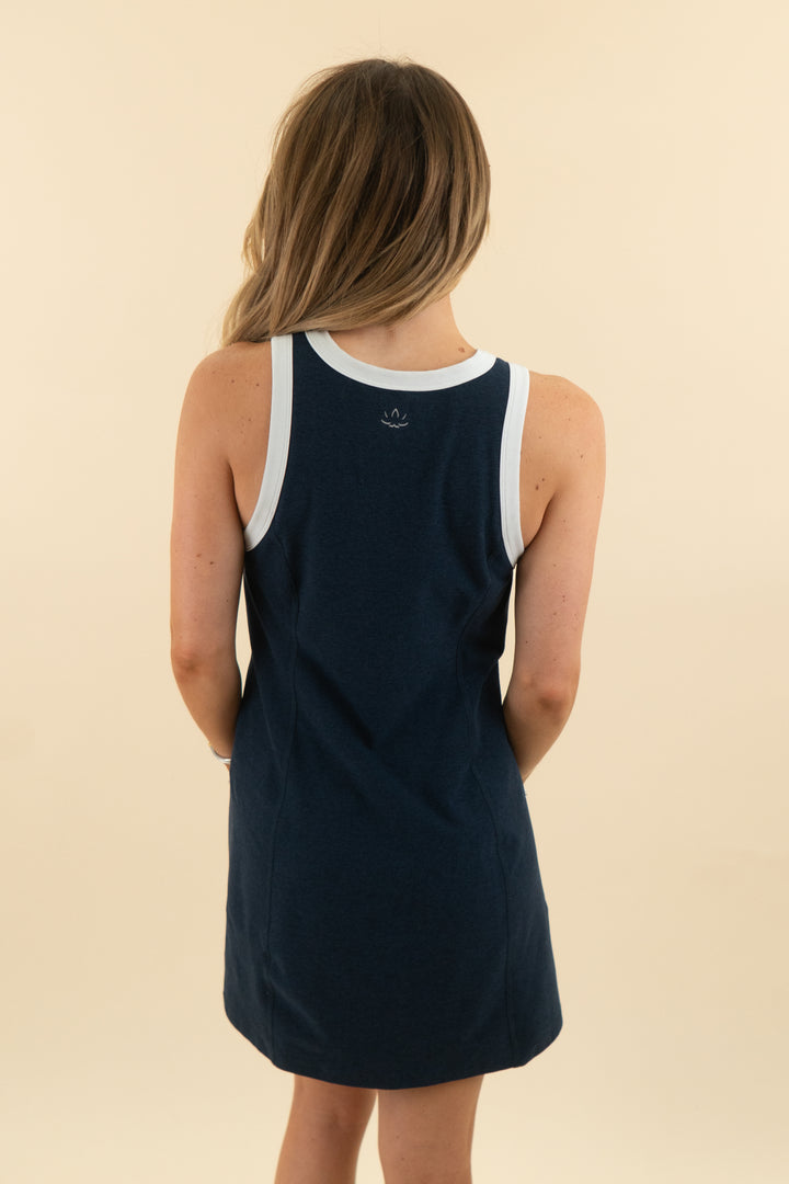 beyond yoga navy tennis dress (s; retail $128)