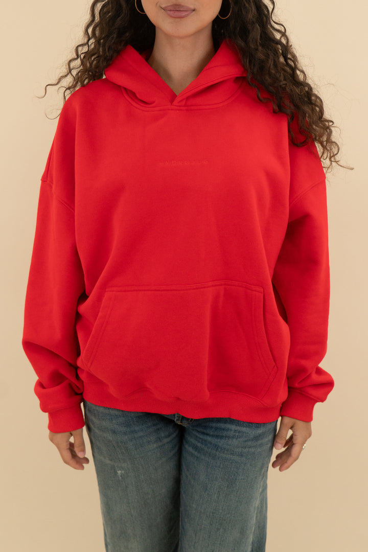 acta red bows graphic hoodie nwt (l/xl; retail $65)