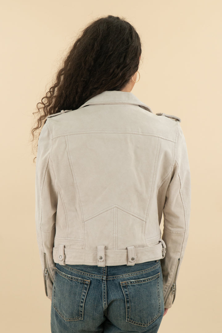 Blanknyc Ivory Leather Jacket (l; retail $128)