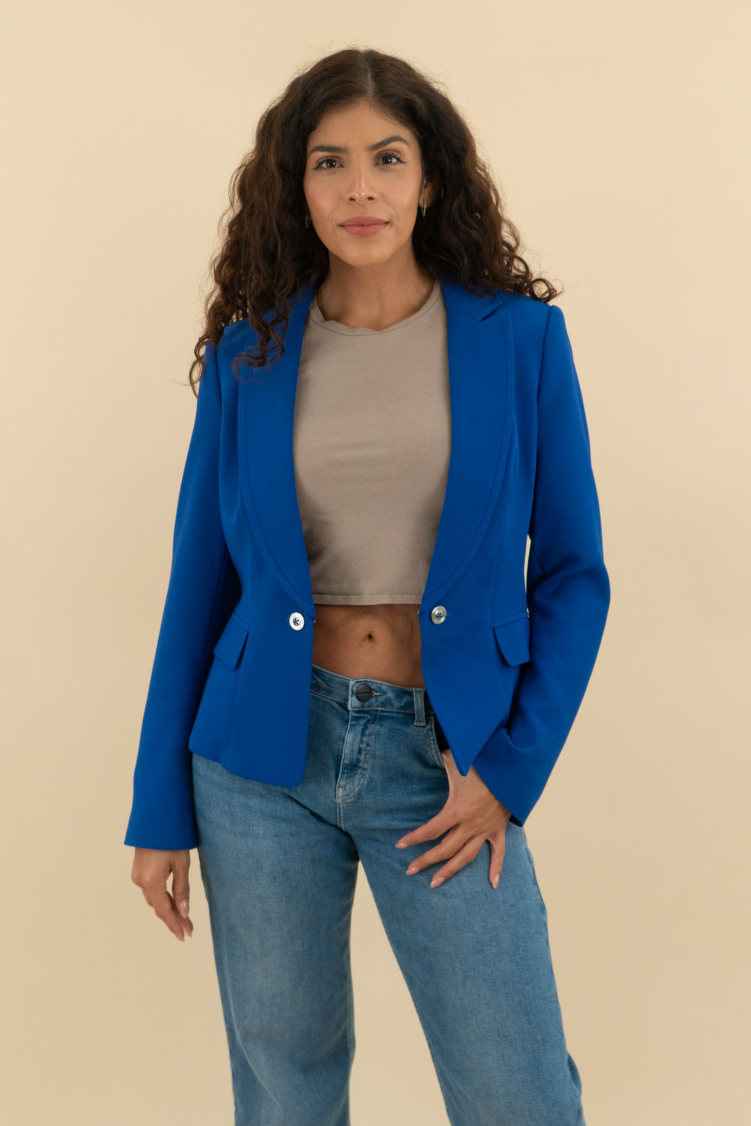 White House Black Market Blue Blazer (10; retail $185)
