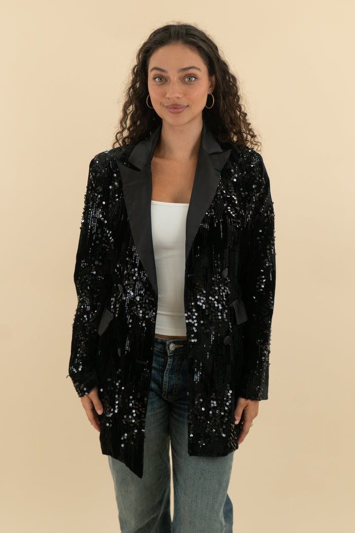 Xinran Studio Sequin Blazer (xl; retail $85)