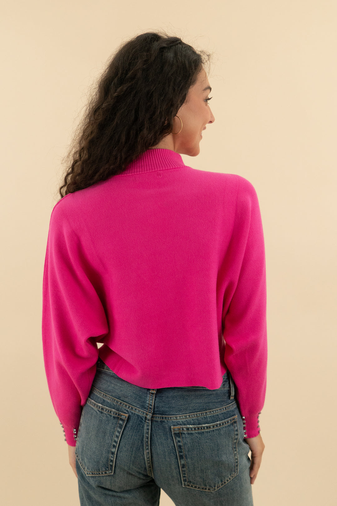 Self Same Pink Mock Neck with Rhinestones (s; retail $55)