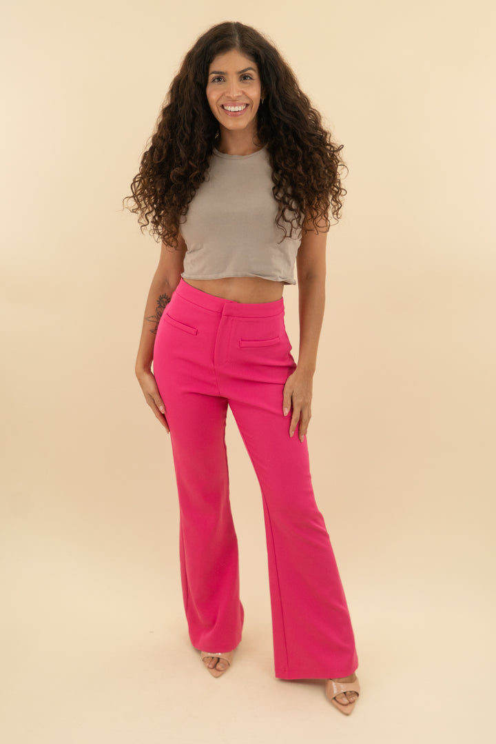 pink lily pink trouser pants (m; retail $48)