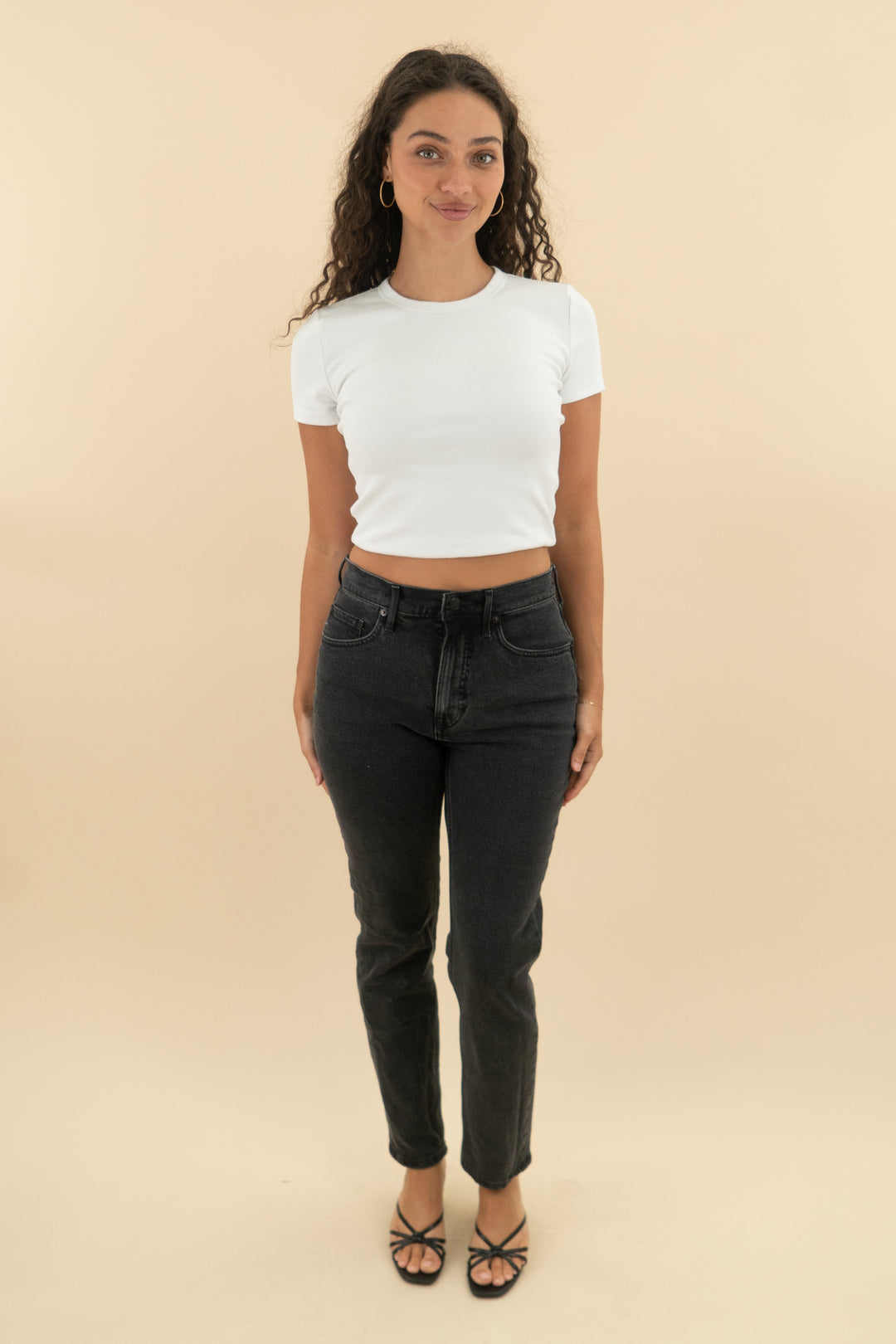everlane black the original cheeky jean (27; retail $128)