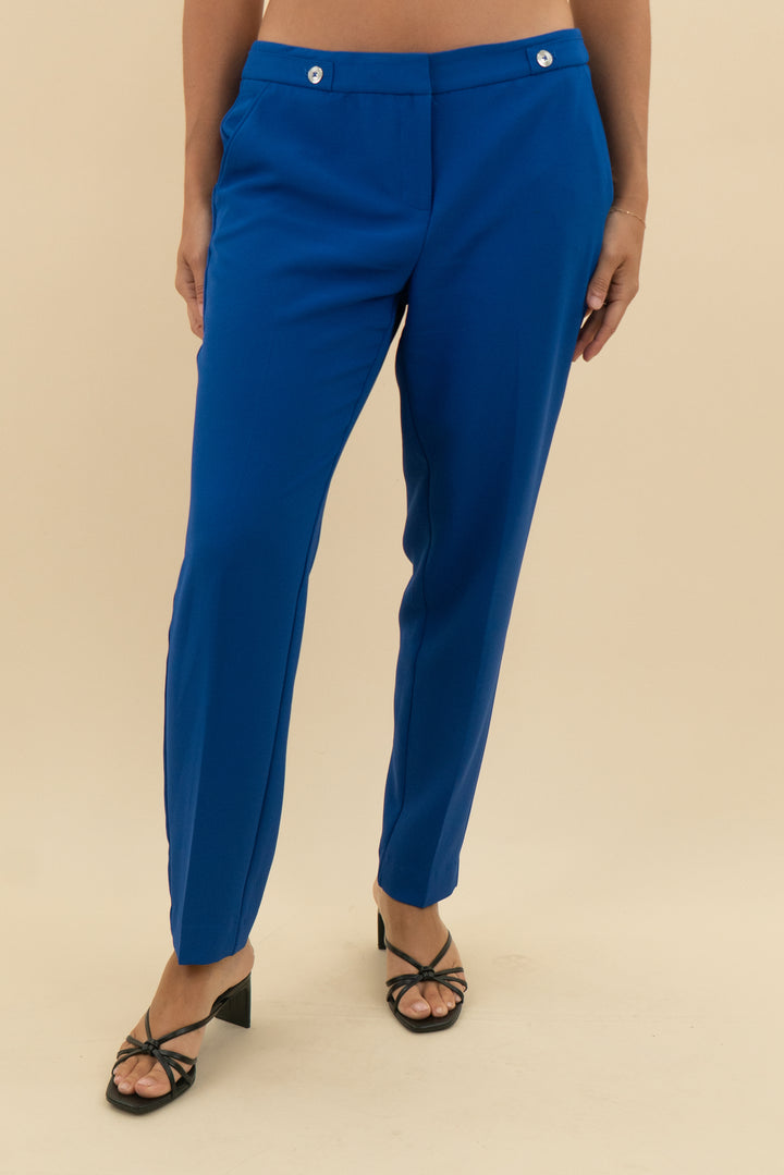 White House Black Market Blue Tapered Ankle Trousers (6; retail $99)
