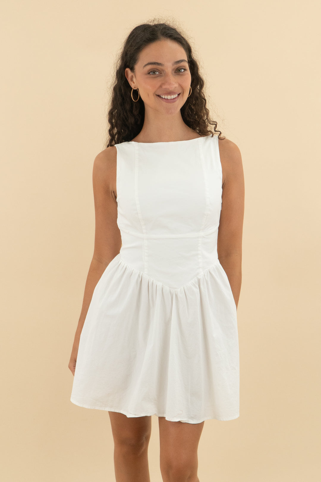 wild fable white mini dress (m; retail $38)