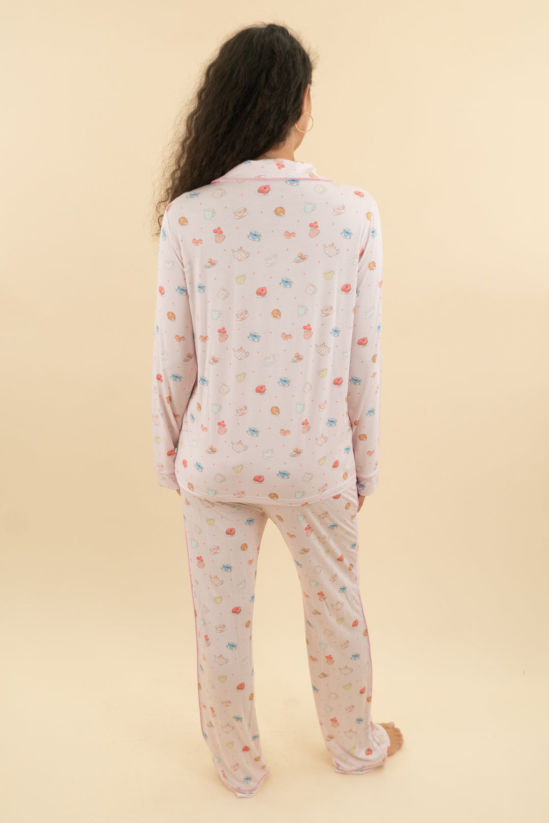 tiny jams high tea theme pajama set (s; retail $80)