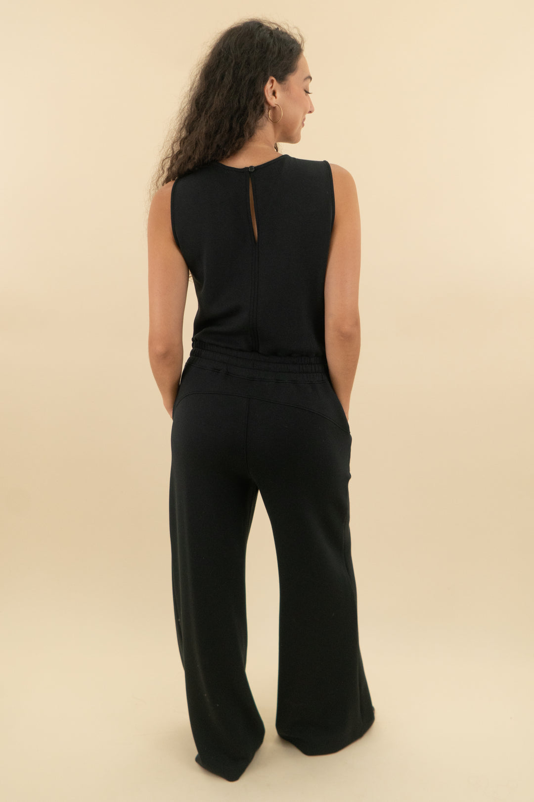 spanx black jumpsuit (m; retail $148)