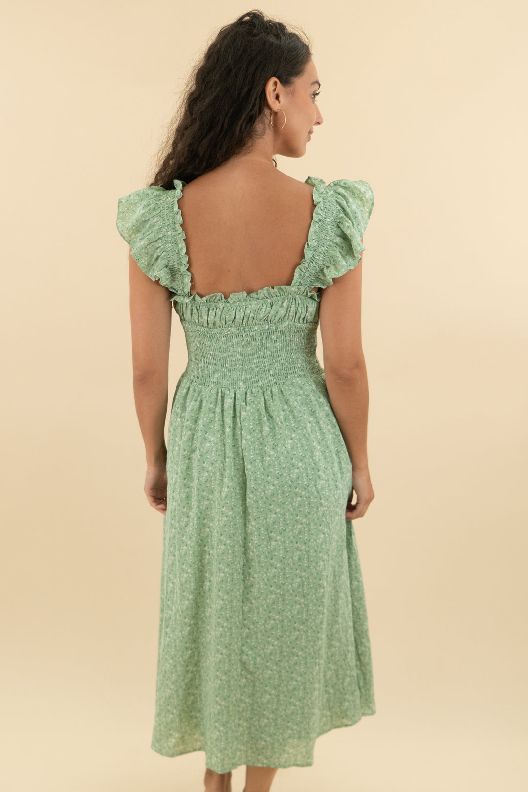 petal + pup mint green floral midi dress nwt (s; retail $109)
