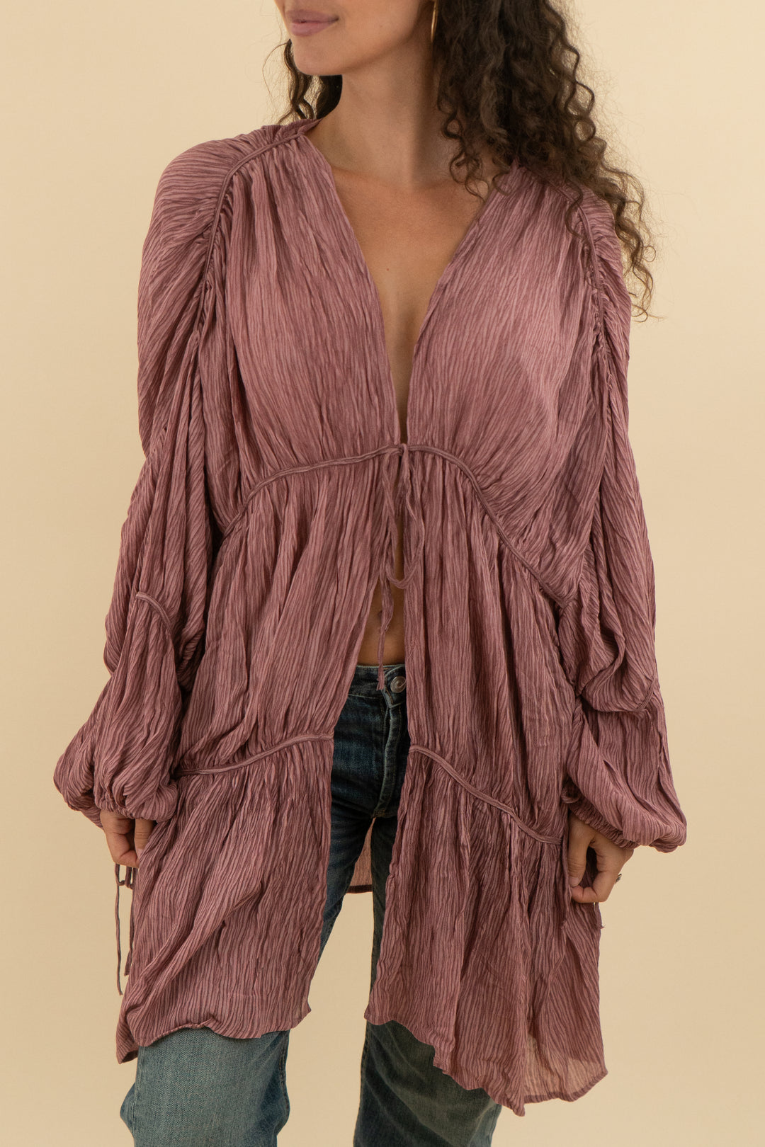 free people dark mauve top nwt (os; retail $78)