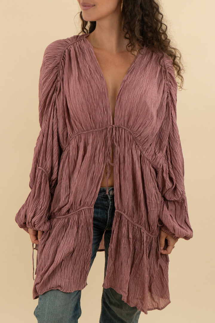 free people dark mauve top nwt (os; retail $78)