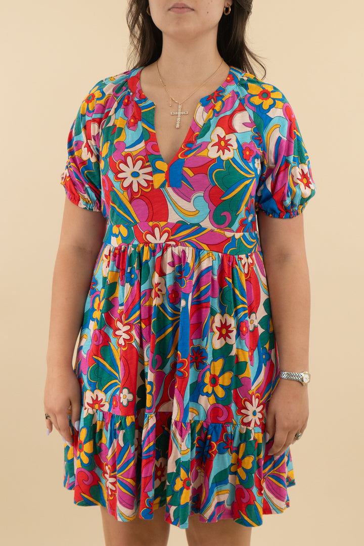 boden colorful pop floral dress (12; retail $110)
