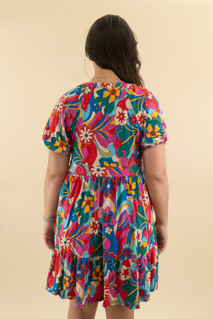 boden colorful pop floral dress (12; retail $110)