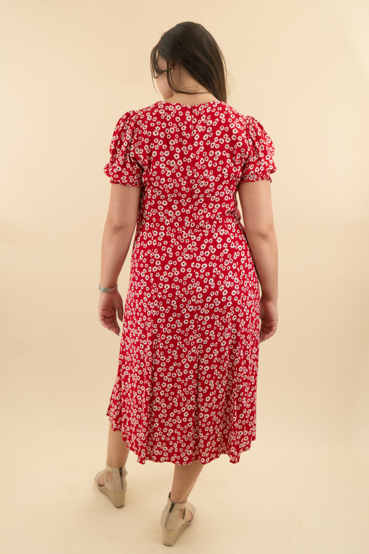 *AUCTION* reformation red dainty floral midi dress (14)