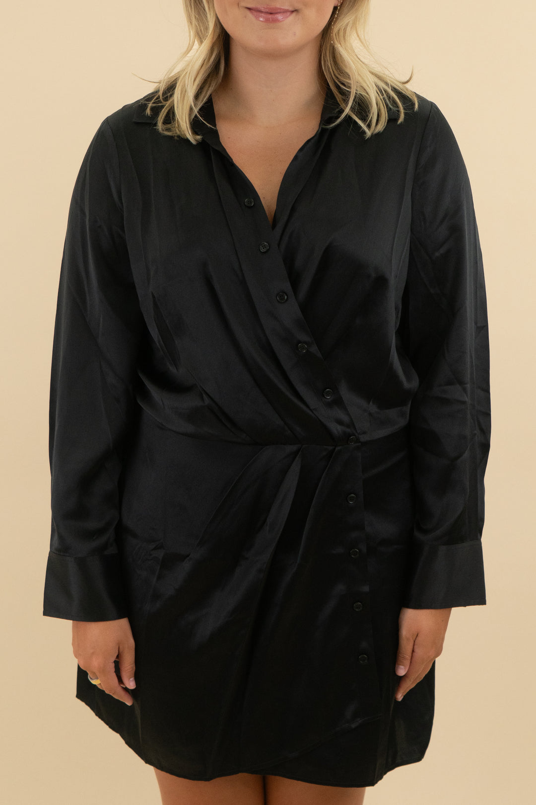 Reformation black silk dress nwt (l; retail $248)