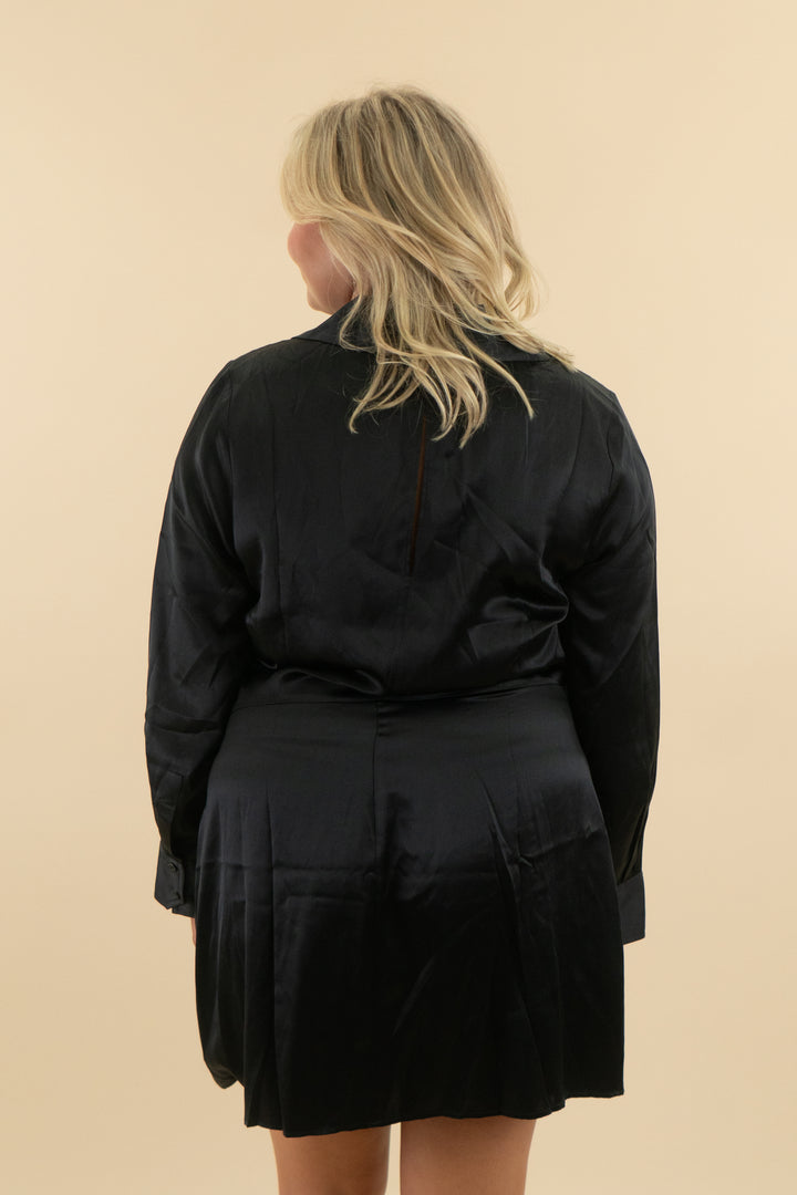 Reformation black silk dress nwt (l; retail $248)