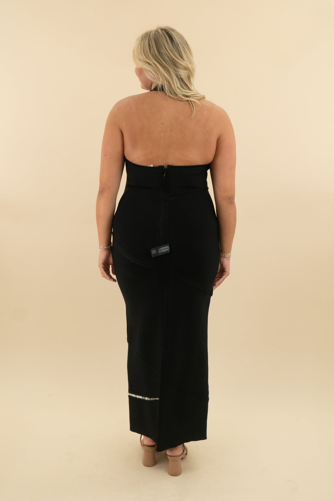 herve leger paris black rhinestone dress nwt (xl; retail $1890)
