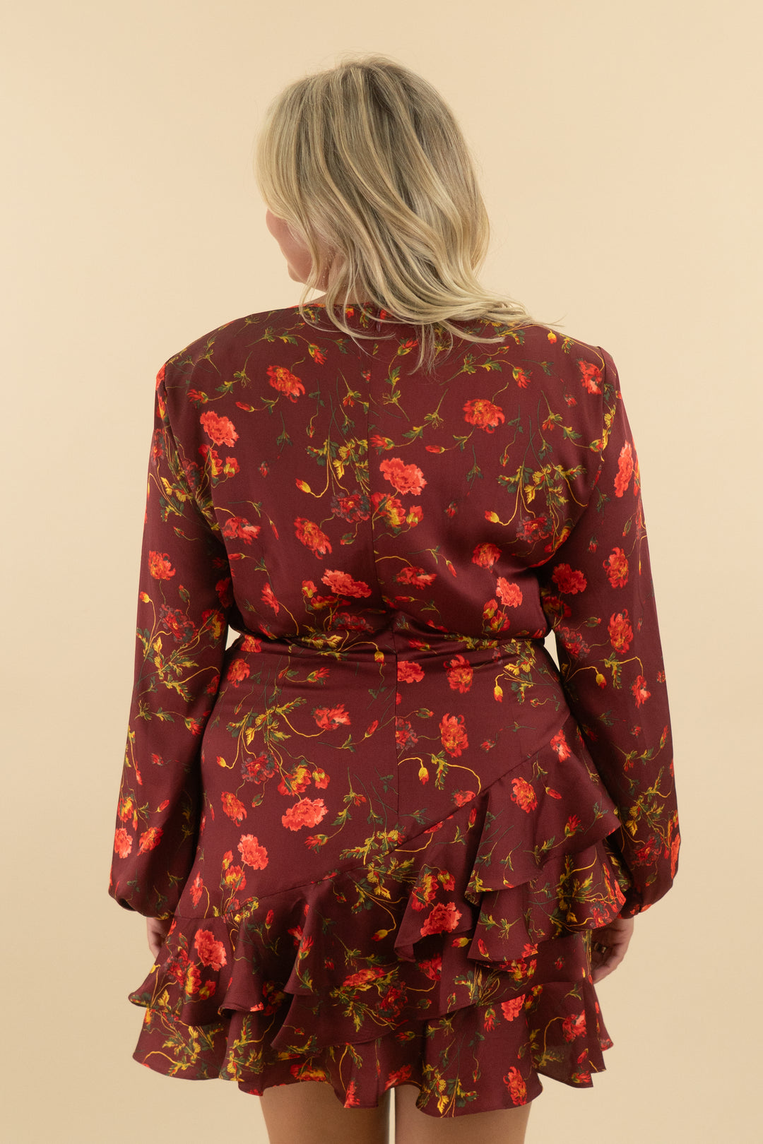 cinq a sept burgundy floral dress (16)