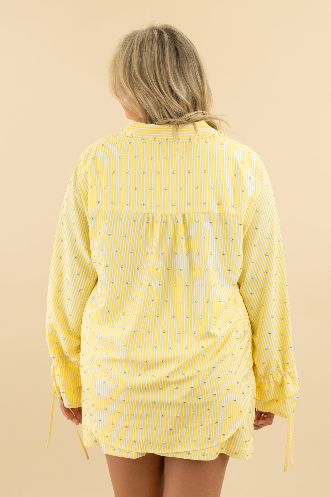 never fully dressed yellow pinstripe stud set nwt (14; retail $300)