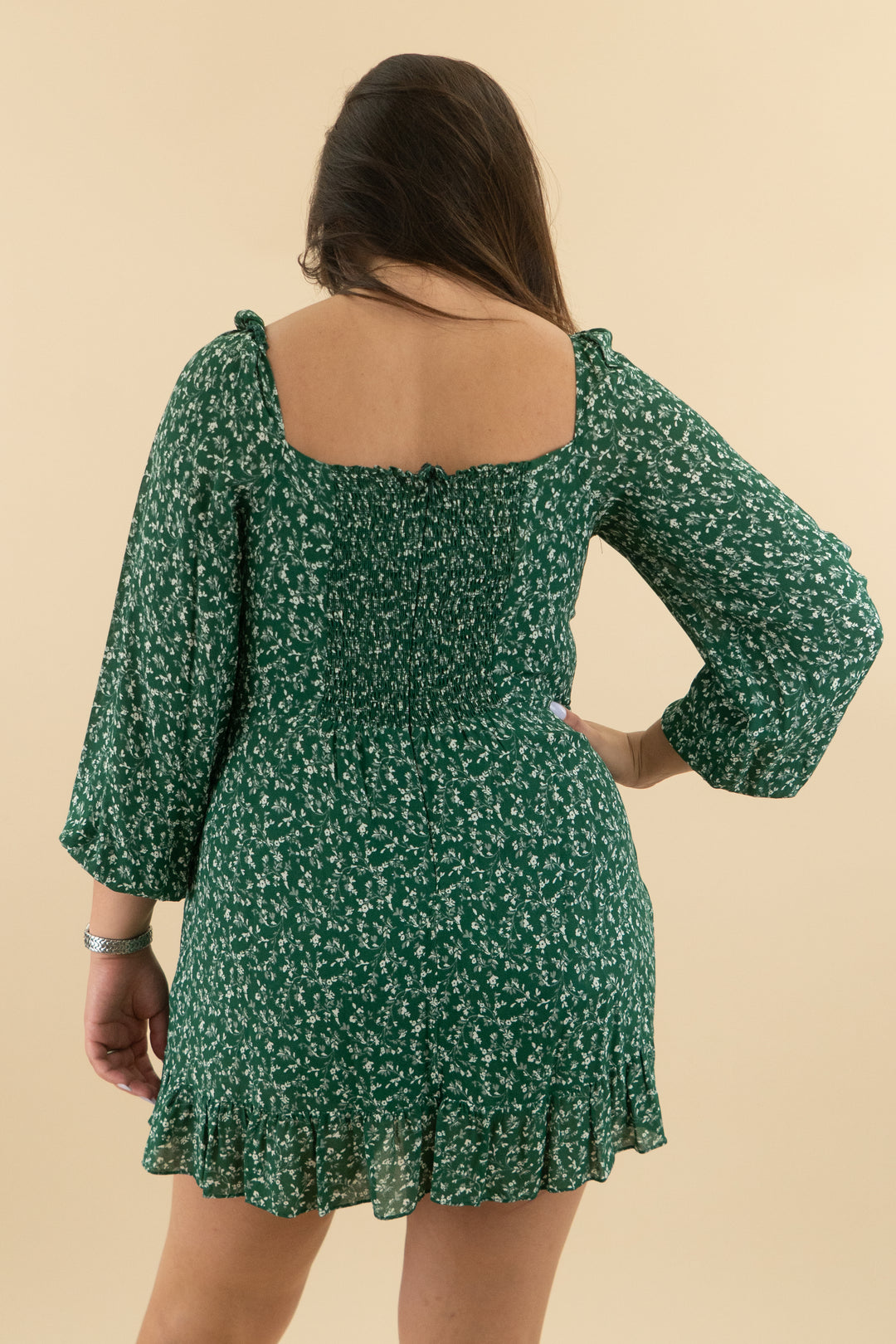 *AUCTION* reformation green floral dress (14)