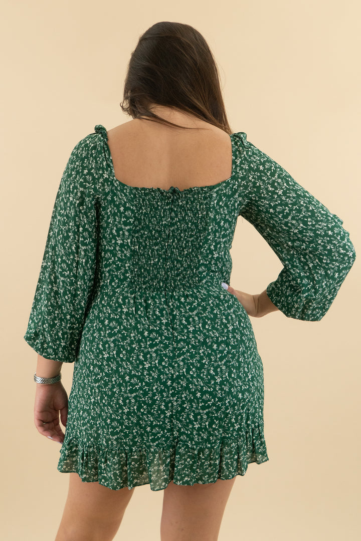*AUCTION* reformation green floral dress (14)