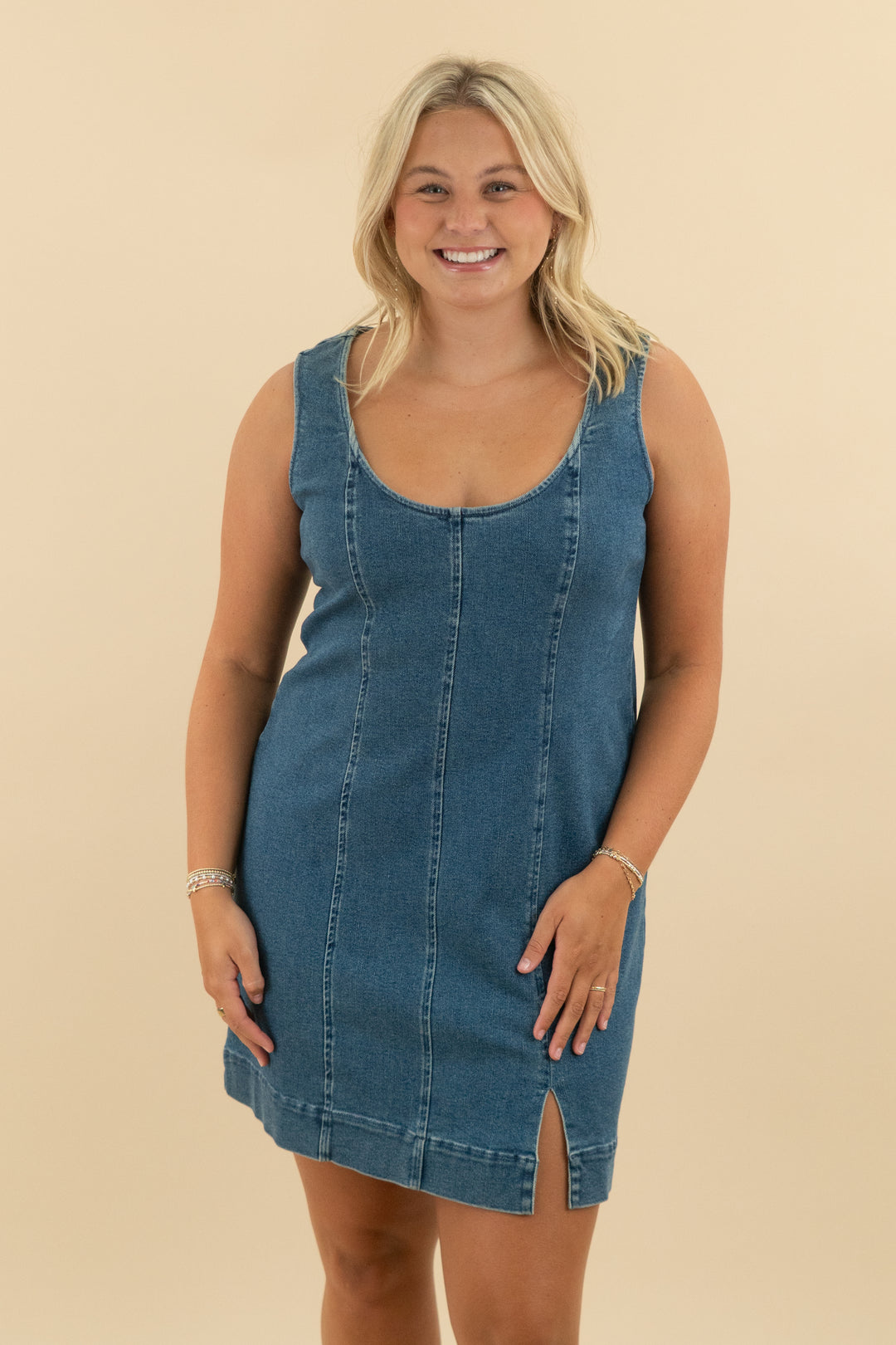 show me your mumu denim dress nwt (xxl; retail $158)