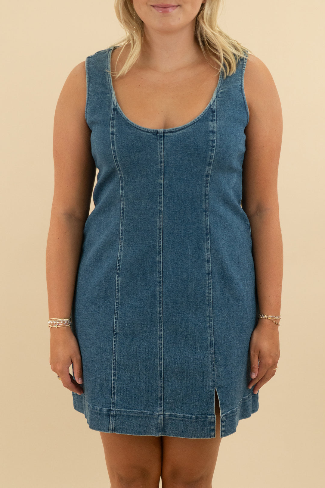 show me your mumu denim dress nwt (xxl; retail $158)