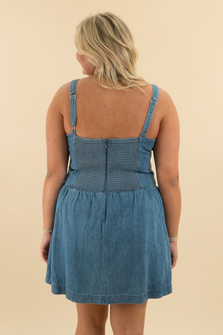 show me your mumu denim skort dress (xxl; retail $168)