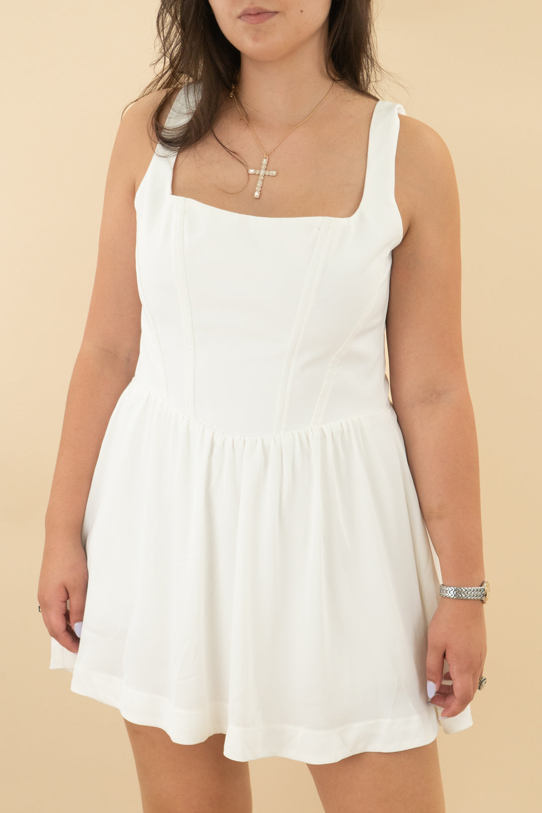show me your mumu white skort dress nwt (xxl; retail $168)