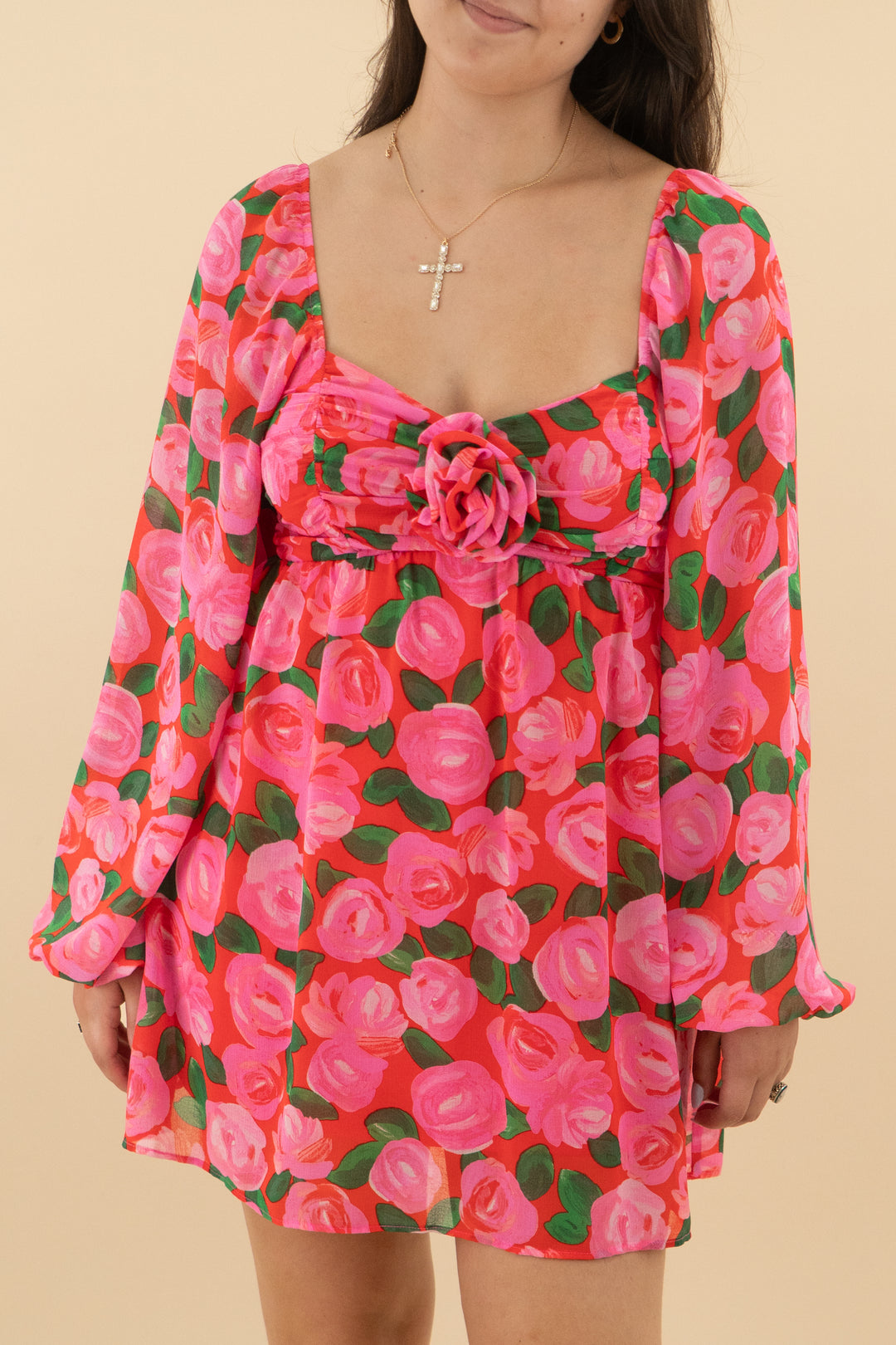 show me your mumu rose bloom babydoll dress (xxl; retail $178)
