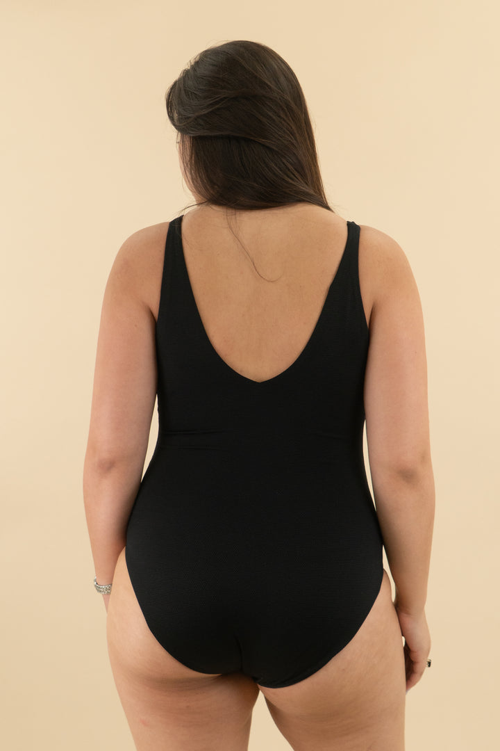 9. spanx black one piece swimsuit nwt (xl; retail $188)