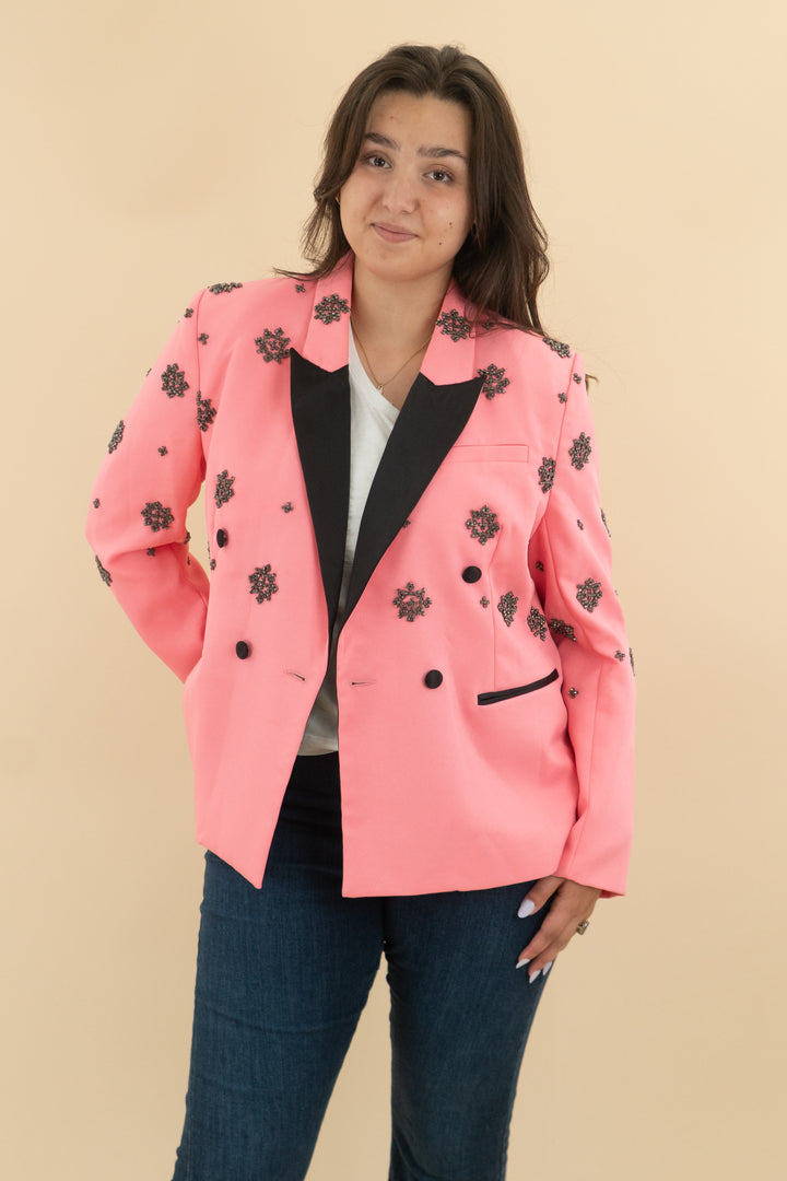 *AUCTION* l'agence pink and black blazer (l;0)