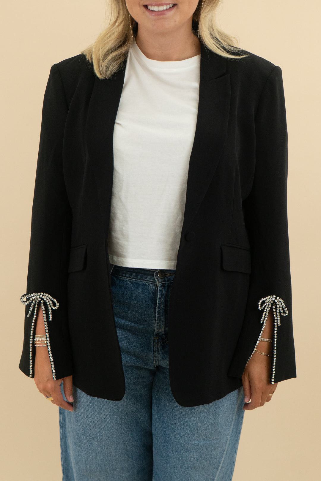cinq a sept black blazer nwt (xl; retail $695)
