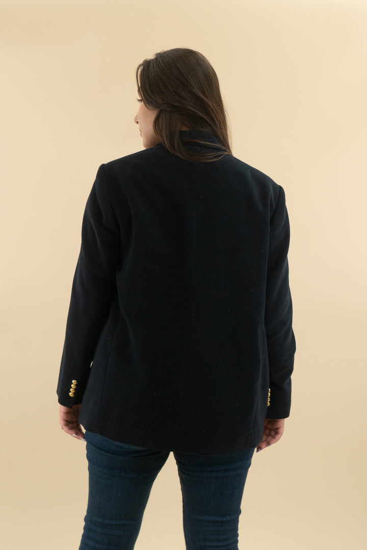 zara dark navy blazer (xxl; retail $129)