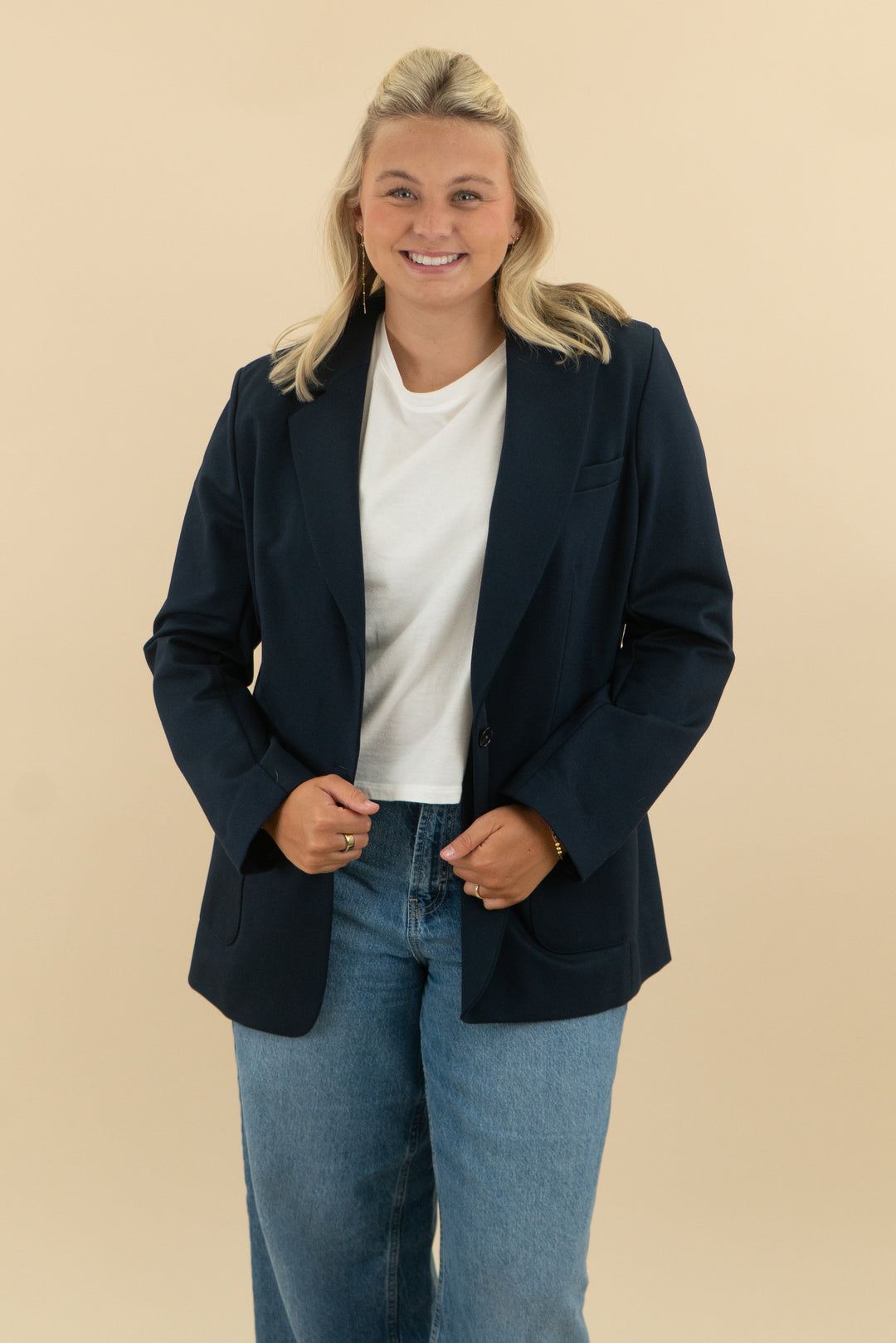 banana republic navy blazer (xl; retail $180)