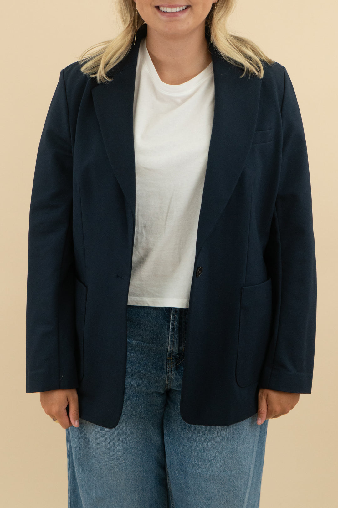 banana republic navy blazer (xl; retail $180)