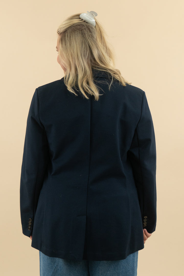 banana republic navy blazer (xl; retail $180)