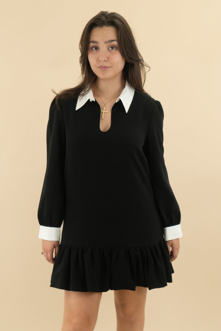 *AUCTION* cinq a sept black and white shift dress (16)