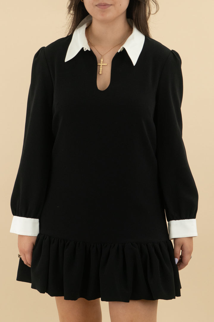 *AUCTION* cinq a sept black and white shift dress (16)