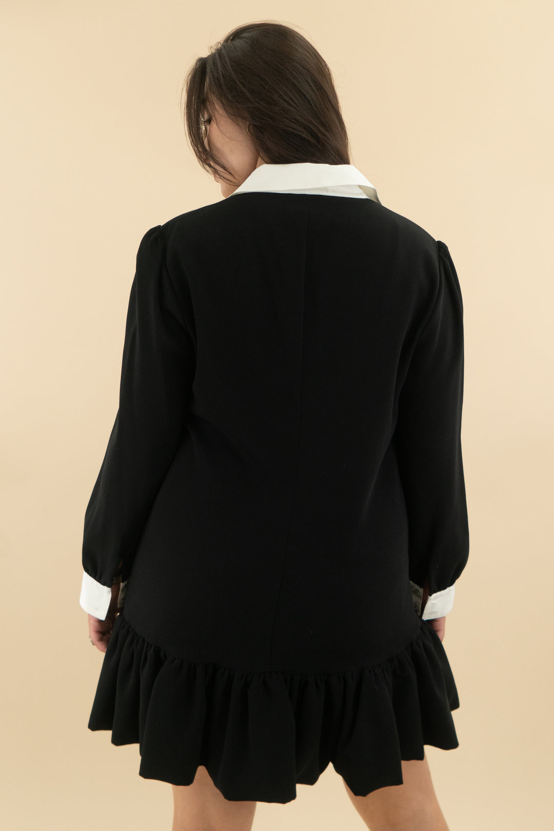 *AUCTION* cinq a sept black and white shift dress (16)