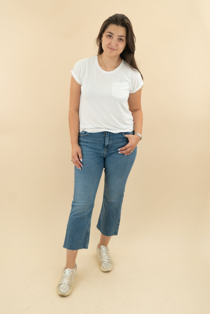 zara high rise cropped denim nwt (14; retail $45.90)